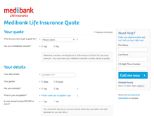 Tablet Screenshot of life.medibank.com.au